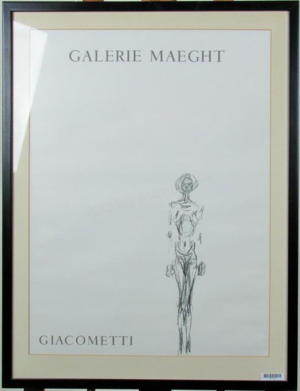 Appraisal: A vintage exhibition poster for Alberto Giacometti - original lithograph