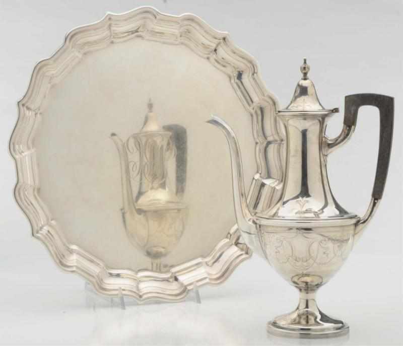 Appraisal: An American Silver George II Style Footed Salver Frank Smith