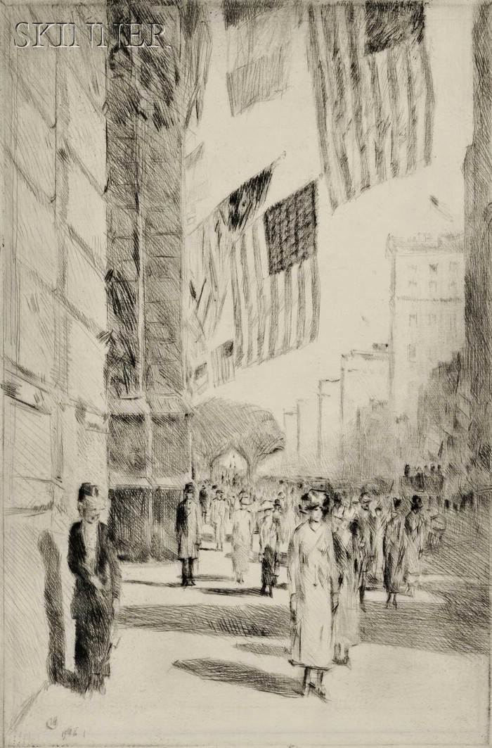 Appraisal: Frederick Childe Hassam American - The Avenue of the Allies