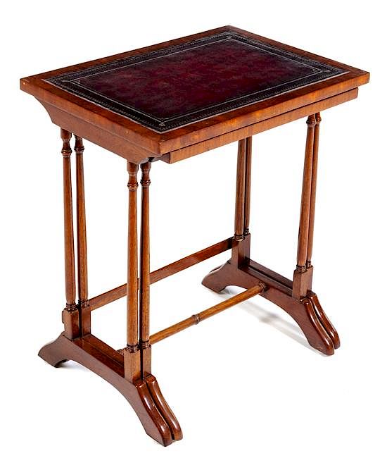 Appraisal: A Regency Mahogany and Satinwood Game Board Height of larger