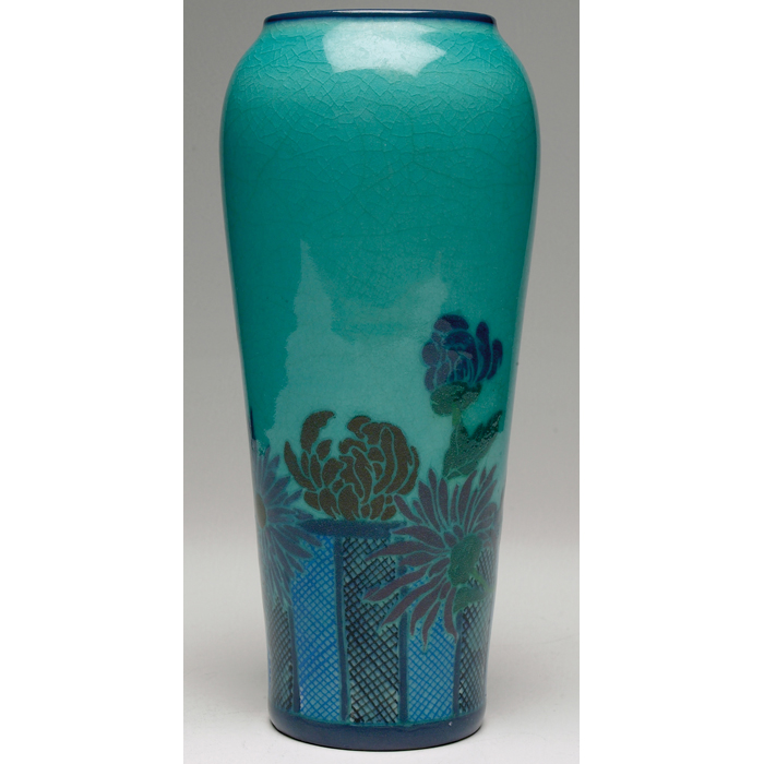 Appraisal: Rookwood vase Porcelain glaze with a nicely painted stylized floral