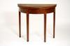 Appraisal: CARD TABLE - Massachusetts demilune form mahogany Hepplewhite card table