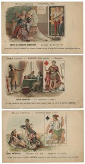 Appraisal: Set of Five Playing Card Postcards Circa Printed in France