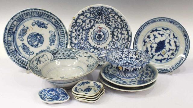 Appraisal: lot of Chinese blue and white porcelain tableware highlights including