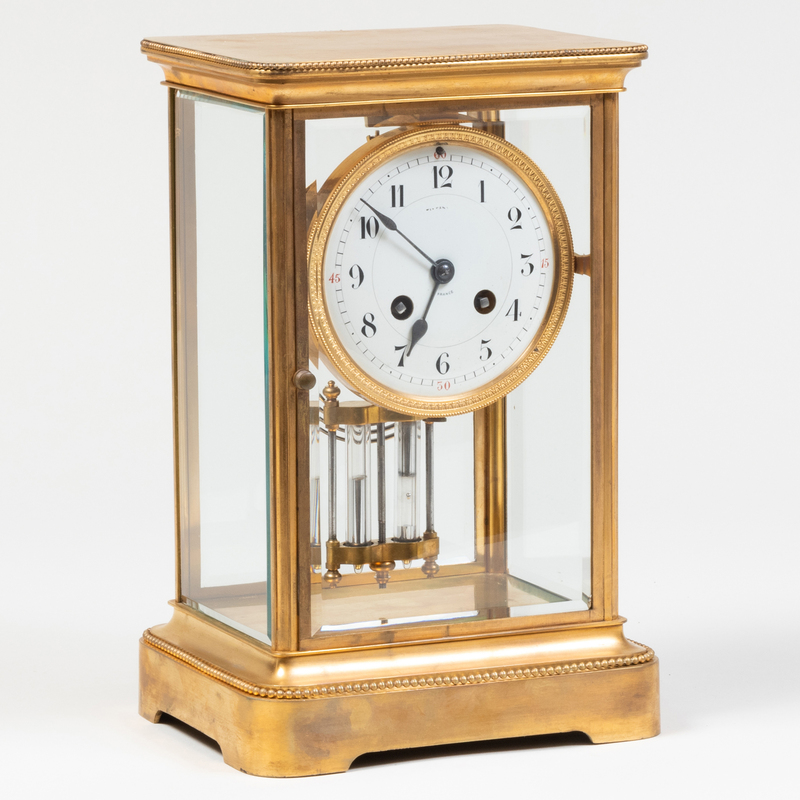 Appraisal: Tiffany Co French Brass Mantle Clock The dial and movement