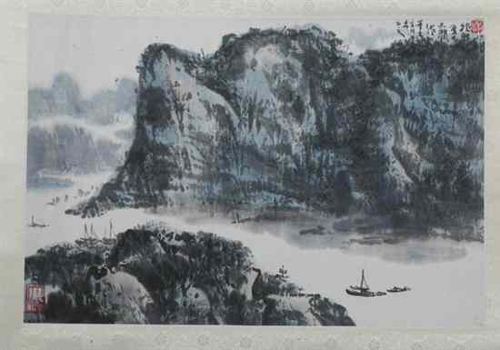 Appraisal: AFTER ZOU YA Chinese - LANDSCAPE ink and color on