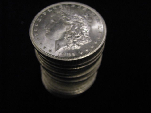 Appraisal: Roll of -O Morgan Silver Dollars choice uncirculated