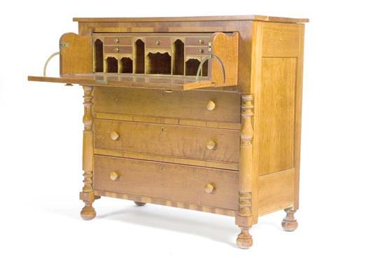 Appraisal: BUTLER'S CHEST Cherry Empire style chest with the top drawer