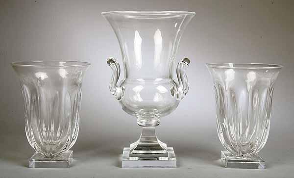 Appraisal: A Steuben Glass Campagna-Form Urn th c height in together