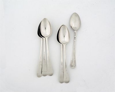 Appraisal: A set of six George III Irish teaspoons Old English