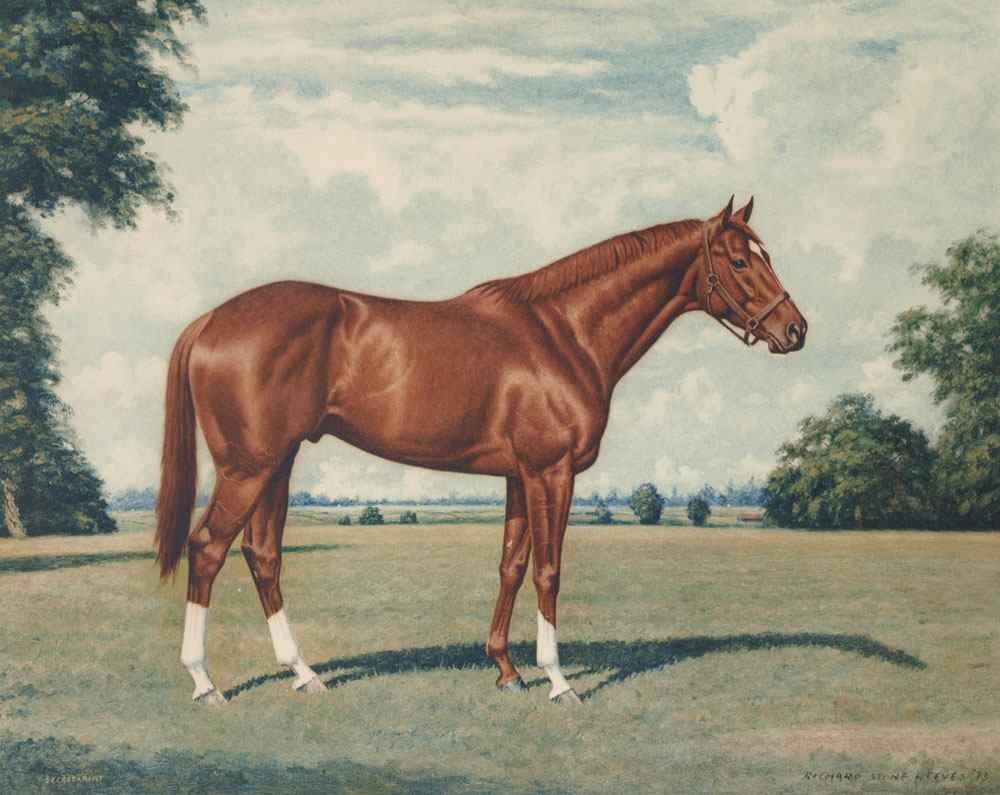 Appraisal: REEVES Richard Stone American - ''Secretariat'' Offset Lithograph sight size