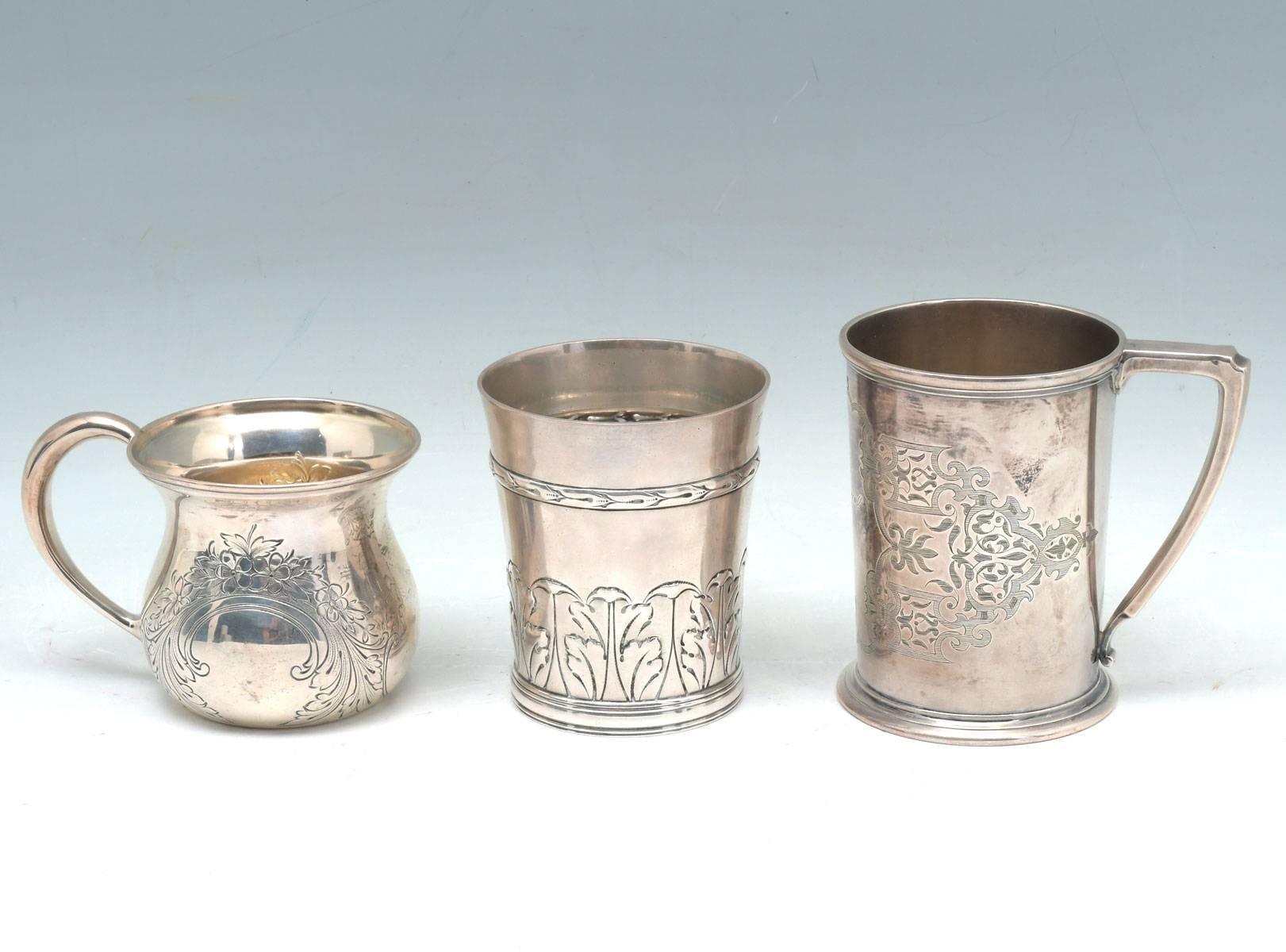 Appraisal: PC STERLING SILVER CUP COLLECTION Approx Troy ounces Comprising -