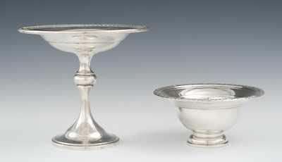 Appraisal: Two Sterling Silver Candy Dishes First a sterling silver comport