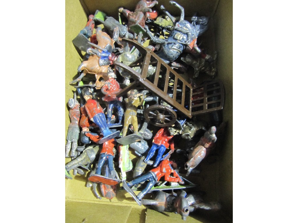 Appraisal: Box of lead figures