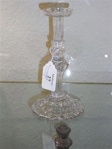 Appraisal: A GLASS CANDLESTICK with silesian type stem and domed moulded