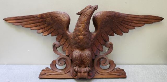 Appraisal: A Carved Wooden Eagle in the Style of JohnBellamy From