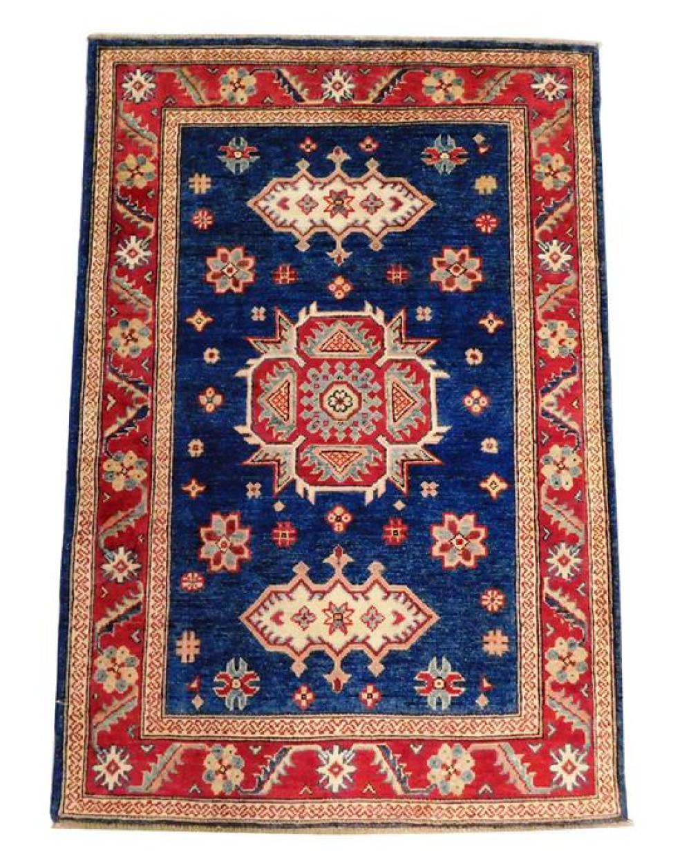 Appraisal: RUG Semi-antique Uzbek Kazak ' x ' hand-knotted wool on