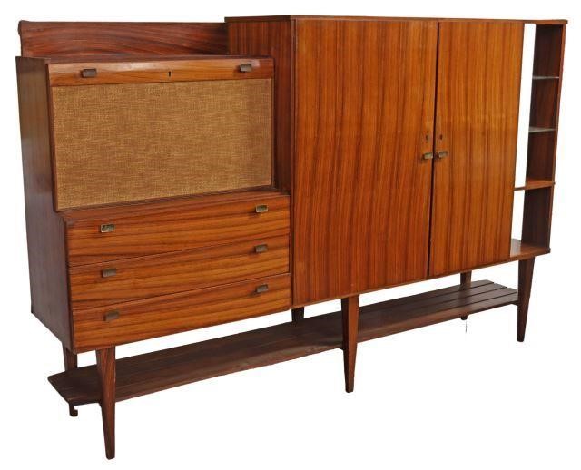 Appraisal: Italian mid-century modern teak sideboard c s having a two-door