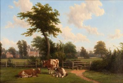 Appraisal: Thomas Baker of Leamington - Ashow Church oil on canvas