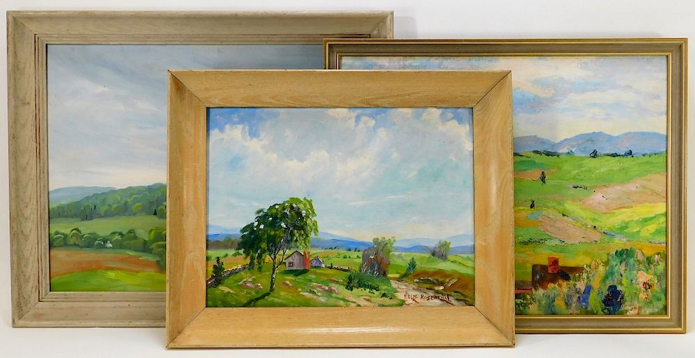 Appraisal: Ellis Rosenthal New England Landscape Paintings Rhode Island Late th-Early