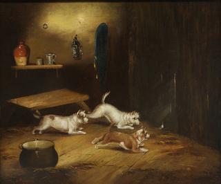 Appraisal: Painting George Armfield George Smith Armfield British - Dogs at