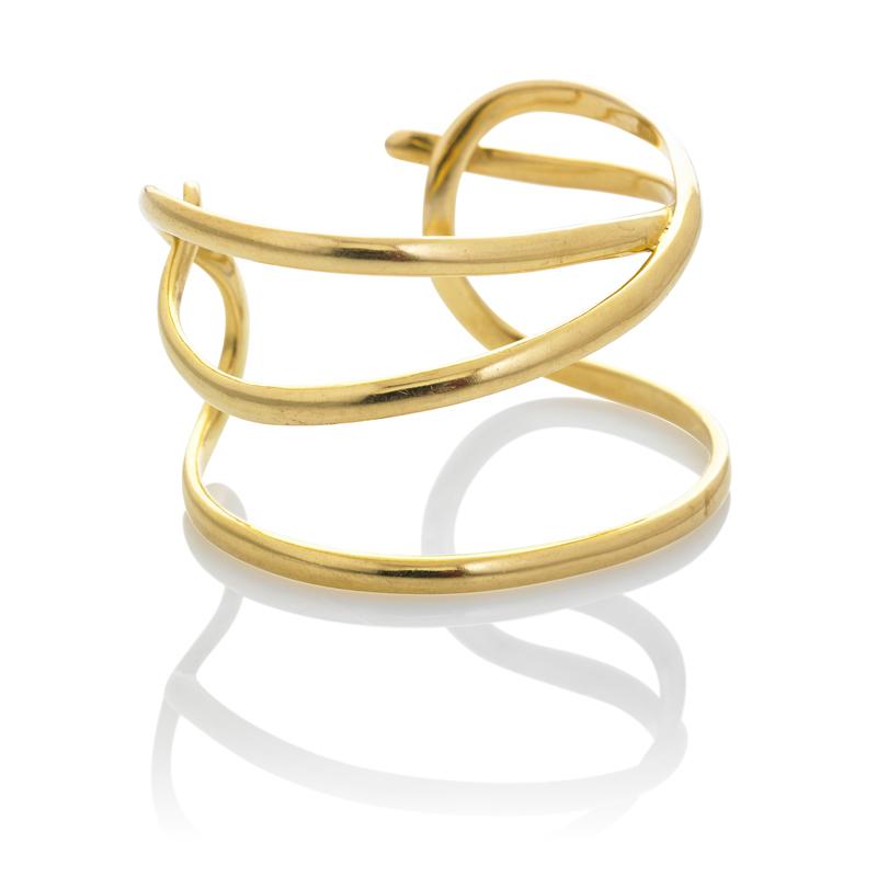 Appraisal: ANGELA CUMMINGS FOR TIFFANY CO K GOLD CUFF Condition Report