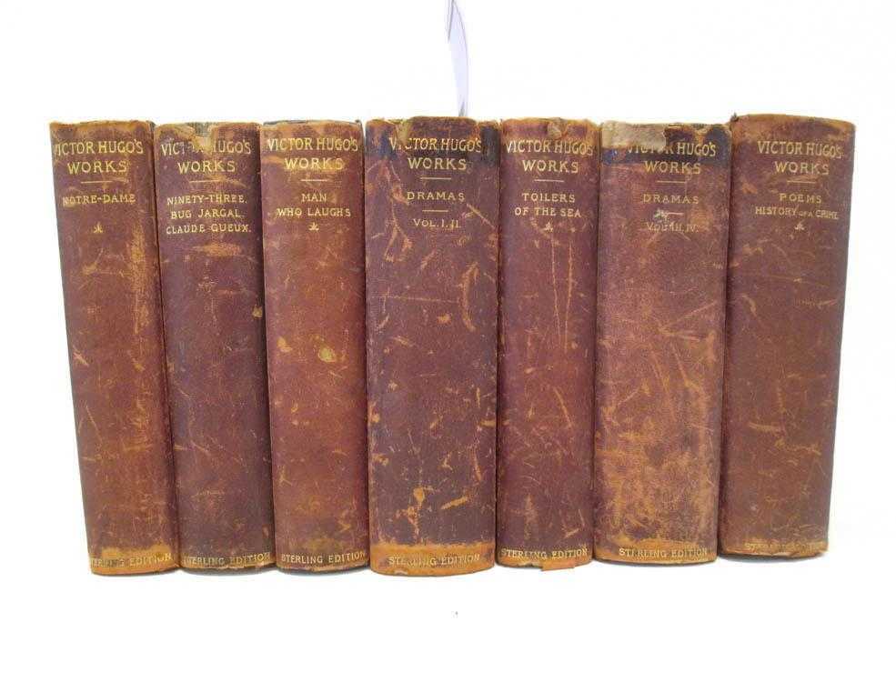 Appraisal: SEVEN VOLUMES OF VICTOR HUGO'S WORKS including Volume I II