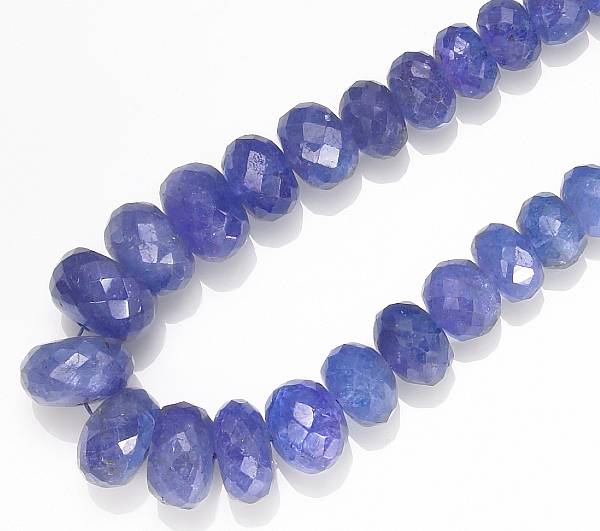 Appraisal: Tanzanite Necklace Designed as a single strand of faceted tanzanite