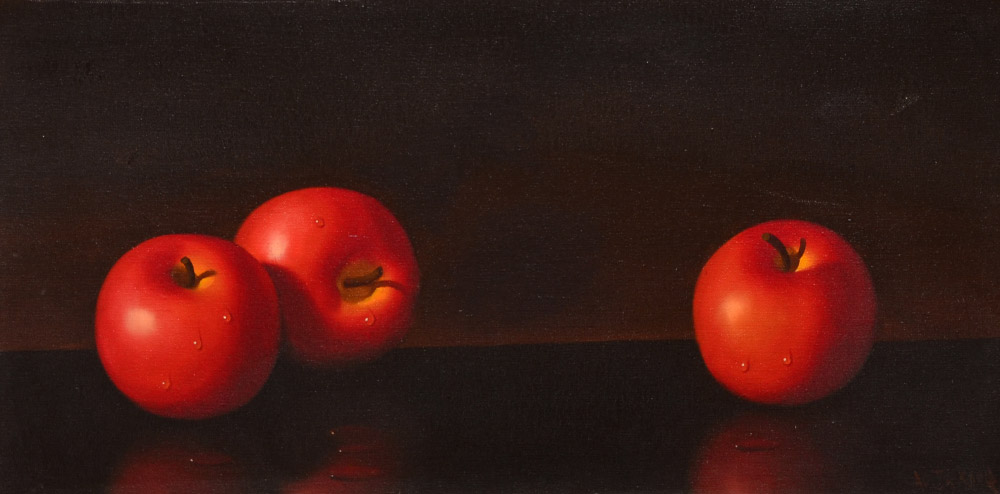 Appraisal: JACKSON Alfred American - ''Still Life of Apples'' Oil Canvas