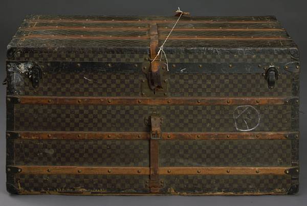 Appraisal: A Louis Vuitton steamer trunk early th century Of rectangular