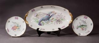 Appraisal: Thirteen Piece French Porcelain Fish Set th c consisting of