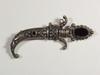 Appraisal: BROOCH - Two part sterling scimitar form brooch set with