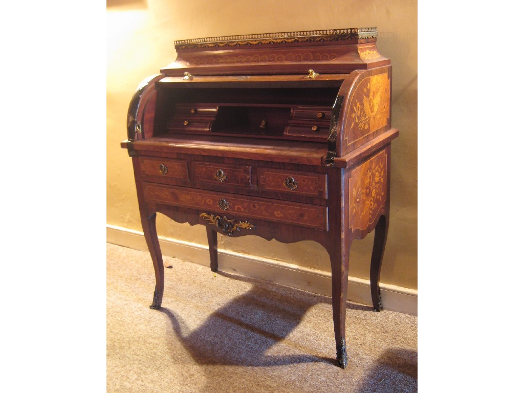 Appraisal: A th Century French lady's Cylinder Desk in the Louis