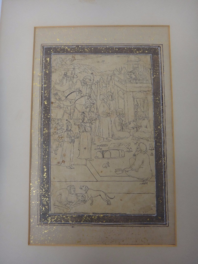 Appraisal: A scene from the story of Layla and Majnun Mughal