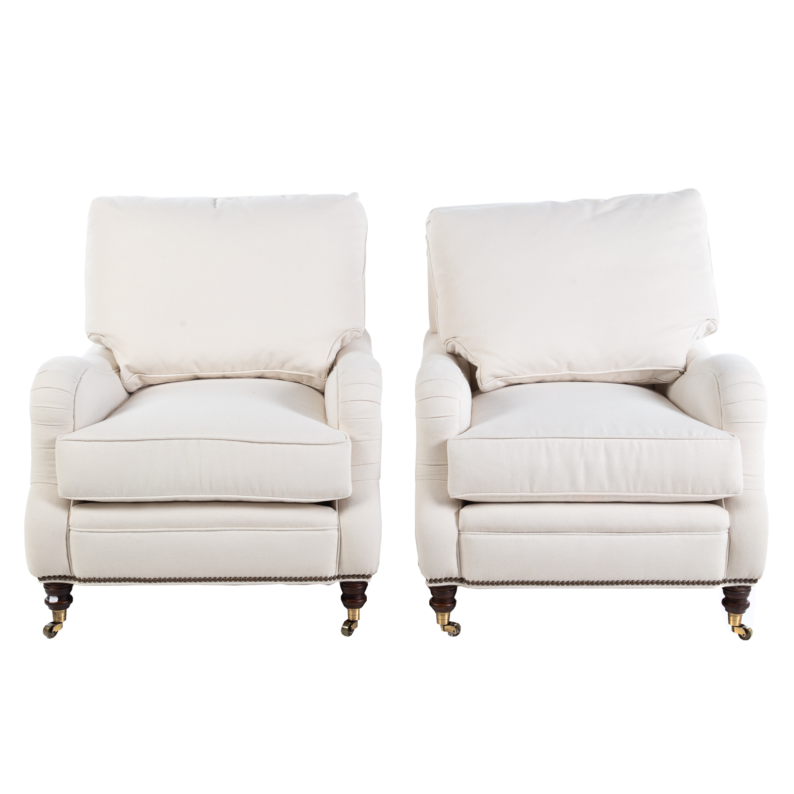 Appraisal: A PAIR OF VANGUARD UPHOLSTERED CLUB CHAIRS st century upholstered