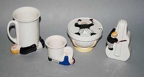 Appraisal: A collection of Carltonware musician ceramics including a part cruet