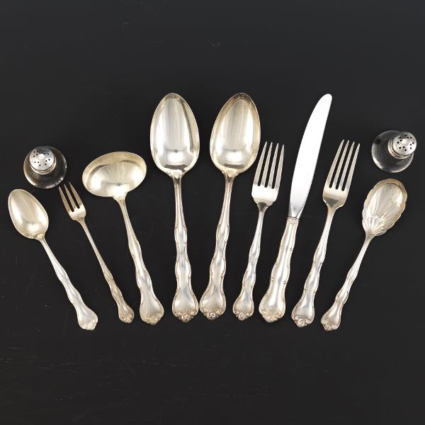 Appraisal: GORHAM FLATWARE RONDO PATTERN Totaling pieces including hollow handle knives