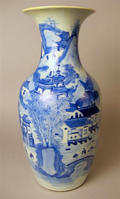 Appraisal: Chinese blue and white baluster vase th century Of baluster