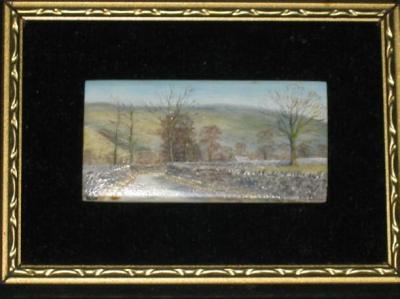 Appraisal: JOHN DEAN th century Spring in Hubberholme signed on ivory