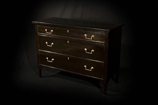 Appraisal: An Italian Neoclassical style cherry and ebonized commode height in