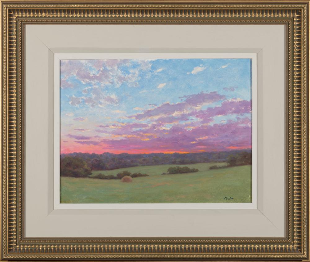 Appraisal: Richard Kelso American Mississippi th c Red Sky Sunrise oil