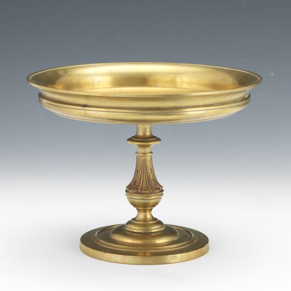 Appraisal: FRENCH NEOCLASSICAL BRONZE MIXED METALS TAZZA CA TH CENTURY x