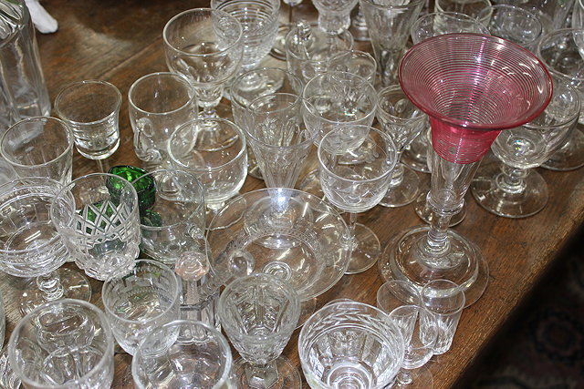 Appraisal: A QUANTITY OF TH CENTURY AND LATER DRINKING GLASSES to