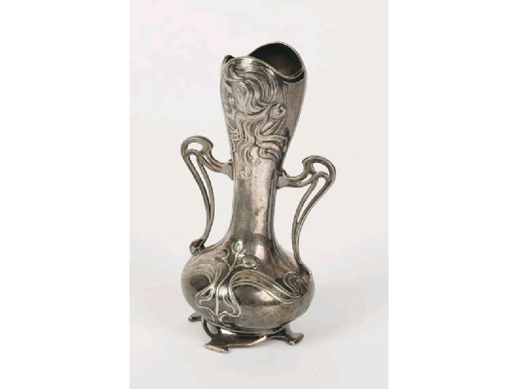 Appraisal: WMF AN ART NOUVEAU FLOWER VASE of tapering form with