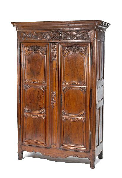 Appraisal: A fine Louis XV walnut armoire third quarter th century