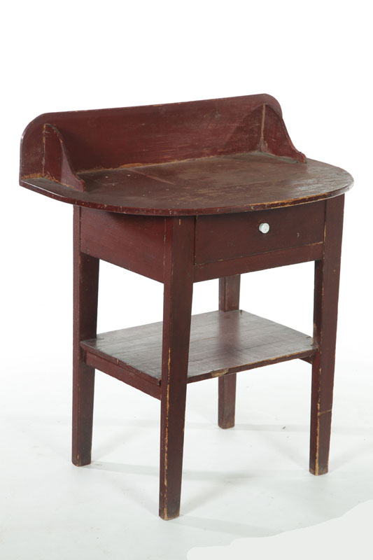 Appraisal: DIMINUTIVE WASHSTAND American nd half- th century mixed woods Large