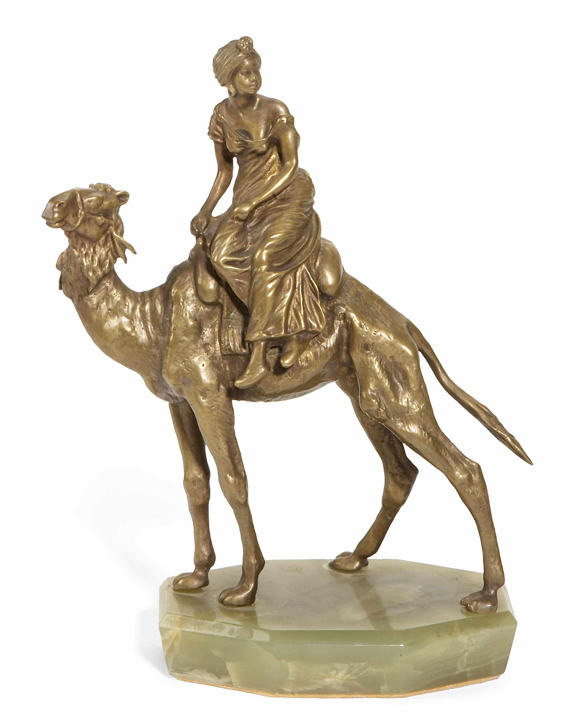 Appraisal: An Austrian gilt bronze and onyx figure of a Middle