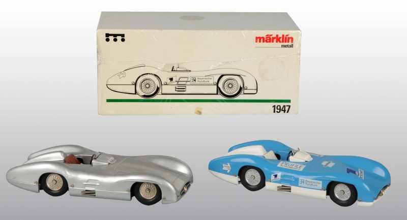 Appraisal: Lot of Tin Marklin Race Car Wind-Up Toys Description German