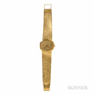 Appraisal: Gentleman's kt Gold Wristwatch Patek Philippe the textured gold dial