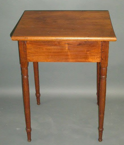 Appraisal: Sheraton walnut end table c h top x